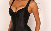 Alluring Vixens Anne 123879 Vixen Annes Huge Boobs Barely Can Stay In Her Tight Black Corset Top
