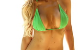 Alluring Vixens Krystal 123907 Vixen Krystal Shows Off Her Perfect Right Body In Tiny Green Bikini
