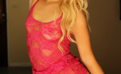 Alluring Vixens Ashlie Madison 124028 Perfect Blonde Vixen Ashlie Madison Shows Off In A Sexy Little Pink Lace Outfit With A Tiny Black G-String
