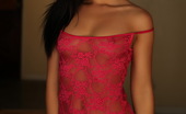 Alluring Vixens Ashlin 124038 Stunning Vixen Babe Ashlin Shows Off Her Round Tight Ass As She Strips Out Of Her Sexy Red Lace Outfit
