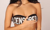 Alluring Vixens Veronica 124133 Cute Vixen Veronica Isnt Shy When She Teases In A Semi Sheer Tube Top And Black Bottoms
