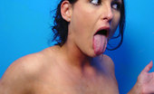 Gloryhole.com Michelle 130511 Brunette Slut Sucks Off Black Dick In Gloryhole
