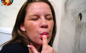 Gloryhole.com Claire 130686 Teen Blows A Black Dude In Gloryhole Eats Cum

