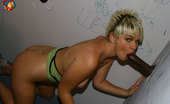 Gloryhole.com Claudia Downs 130903 Blonde Punk Interracial Gloryhole Blowjob Eats Cum
