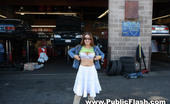 Public Flash 137314 Big Tits Exposed In Front Of A Car Shop
