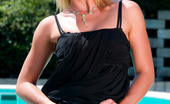 Private.com Kathy Campbel 137829 Kathy Campbel Billionaire 2 Rich Slut In Black Dress Posing By The Pool
