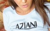 Aziani 140247 Busty Brunette, Lexi Stone, Lifts Her Short Denim Skirt To Show You Her Amazing Body, Tight Ass And Sweet Pussy.
