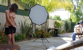 Aziani 140424 Behind The Scenes With Gorgeous Busty Brunette, Evelin Rain! Getting Pretty, Striping Off Her Bikini, Posing Nude With That Gorgeous Body And Masturbating.
