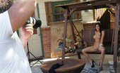 Aziani 140424 Behind The Scenes With Gorgeous Busty Brunette, Evelin Rain! Getting Pretty, Striping Off Her Bikini, Posing Nude With That Gorgeous Body And Masturbating.
