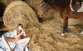 Mature.nl Classy Mature Slut Playing With Herself In A Barn In Front Of A Horse
