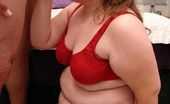 BBW Hunter 144283 Shy BBW Lorelie Loosens Up And Strips Off Her Clothes While Sucking On A Huge Wang
