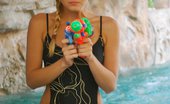Kelly Brooke 145588 Plays With Some Water Guns Then Gets Naked
