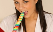 Kate's Playground 152532 Kates Sexy Friend Alicia Teases With Her Perky Tits And Oral Skills With A Big Long Lollipop
