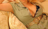 In Bed With Faith 152684 Big Natural Boobs Busty Blonde Faith In Safari Dress And Bikini Shows You Her Big Boobs
