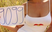 Young Busty Wendy Aka Angelina K. 153938 Brunette With Big Natural Knockers Toying Her Pussy Outdoor
