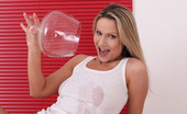 Wet And Pissy Samantha J Samantha Jolie Looks Sophisticated Holding Her Goblet Filled With Piss
