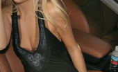 Ron Harris Alexis Love 162300 Jana Foxy In Her Skimpy, Black Dress Spreads Her Legs Showing Her Tight Flower On The Car
