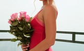 Ron Harris Jana Foxy Glam Babe Kara Duhe In Her Skimpy, Pink Dress On The Terrace Showing Her Pink Panties
