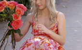 Ron Harris Kara Duhe 162499 Sweet Teen Kara In The Garden Wearing Her Classy, Floral Dress And Flashing Her Goodies In Public
