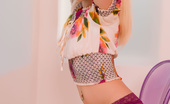 Ron Harris Kara Duhe 162563 Glamorous Kara Duhe In Purple Undies Teasing On The Chair Striping Off Her Tops Revealing Her Lovely, Small Tities
