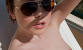 Ron Harris Zoe Voss 162633 Sexy Cool Zoe Voss In Sun Glasses Strips Off Her Purple Dress Sunbathing
