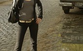 Fuck My Jeans Yanina Aguilar 162876 Hot Blonde With Tight Ass Posing Outside In Tight Black Denim Jeans
