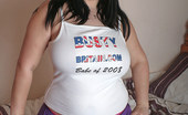 Busty Britain 167016 Busty Britains Babe Of 2008 Kim B Showing Off Her Big Melons

