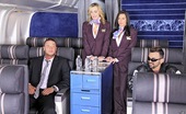 CFNM Secret Tanya 167303 2 Flight Attendant Babes Fucked Hard In These First Class Power Fuck Group Sex Party
