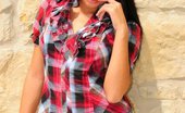 Cierra Spice 167787 Looks Sexy In Plaid And Her Short Denim Skirt
