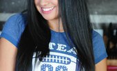 Cierra Spice 167829 Slips Off Her Mini Denim Mini And Brings Out Her Blue Dildo
