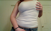 GND Kayla 168175 Kayla Obviously Has No Bra On Under Her White Tanktop As You Can See Her Dark Nipples Through It
