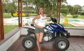 Tania Spice 168803 Gets Freaky On Top Of An ATV And Makes Herself Cum With Her Glass Dildo