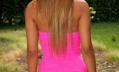 Tania Spice 168819 Wears A Tight Little Pink Dress That Hugs All Her Curves
