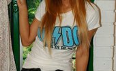 Tania Spice 168820 Rocks AC/DC On Her T-Shirt And Shows Her Natural Tits Underneath
