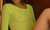 Diddylicious 170736 Diddy Is Showing Off Her Nipple Peircings In A Green Mesh Top
