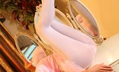 Only Opaques Rosie W 174357 Cute Blonde Ballerina In A Pink Leotard And Tutu.
