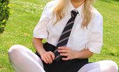 Only Opaques Elle Richie 174405 Beautiful College Girl Feels Too Hot And Slips Out Of Her Uniform.
