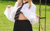 Only Opaques Elle Richie 174405 Beautiful College Girl Feels Too Hot And Slips Out Of Her Uniform.
