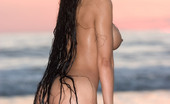 Foxy Anya 176656 Long Hair Latina Hardbody Poses Nude On Beach
