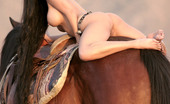 Foxy Anya 176671 Gorgeous Busty Babe Posing On Horse Nude
