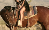 Foxy Anya 176671 Gorgeous Busty Babe Posing On Horse Nude
