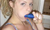 Revenge TV Gorgeous Honey Playing With Her Blue Dildo
