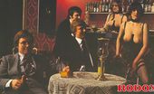 Rodox Gallery Th 18016 T 178761 Three Hairy Topless Seventies Bartenders Serving Drinks

