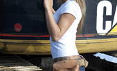Naughty Sarah At Home 185732 Sarah Getting Naughty Outdoor This Time Sarah Goes Outdoor And Posing Too Hot In Tight Jeans And White Bra, Then Showing Her Nice Big Boobies While Drinking A Cold Beer
