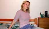 Mike's Apartment Nicolette 185844 Blonde Babe Pulls Down Her White Bra And Shows Nice Rack
