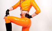 Emily Marilyn 188573 Shiny Latex Clad Fetish Model Teasing
