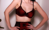 Emily Marilyn Gorgeous Brunette Fetish Model Stripping Out Of Lingerie
