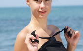 Erotic Beauty Angie T Aztek On The Beach 1 189109 Beautiful Angie T Slips Out Of A Black Halter And Spreads Herself On The Rocks.
