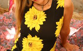 Erotic Beauty Luba B Roman Kour Presenting Luba B 189149 Luba B Is Sweet In Her Sunflower Dress And Shows Off Her Hairy Pussy.
