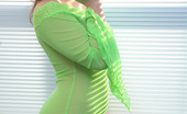 Spunky Angels Kerie Hart 189289 Kerie Hart Is Showing A Whole Lot In Her Green Sheer Dress Keriewindowlinesnn
